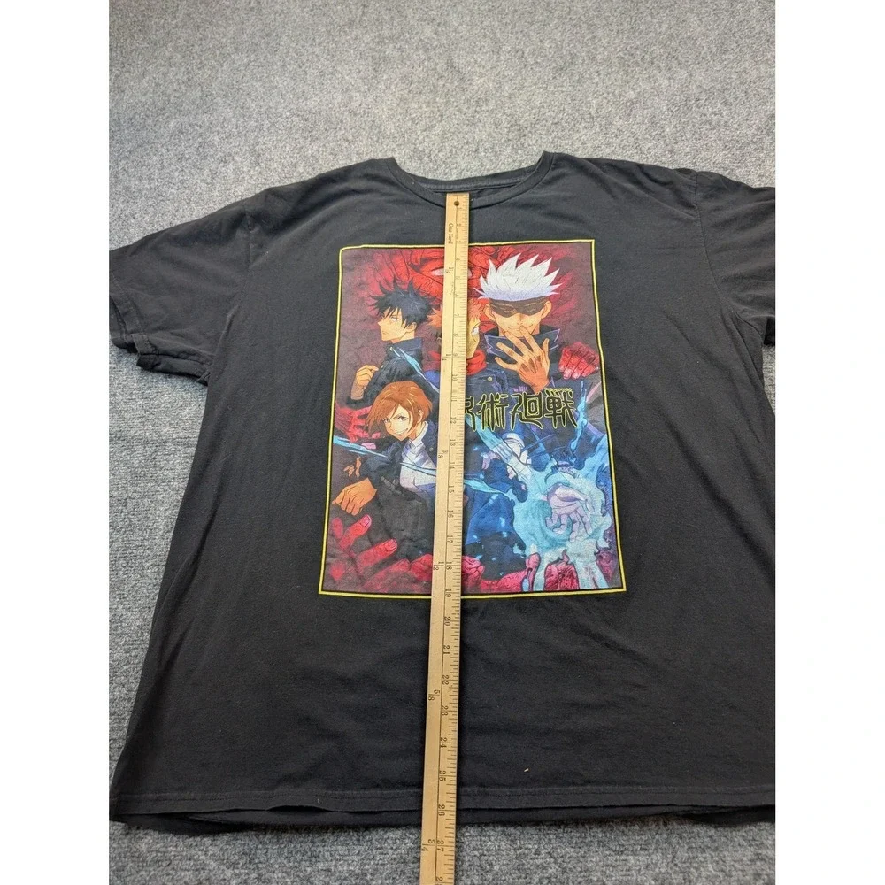 Jujutsu Kaisen Shirt Mens 2XL Black Anime Yuji Gojo Graphic Tee Crunchyroll